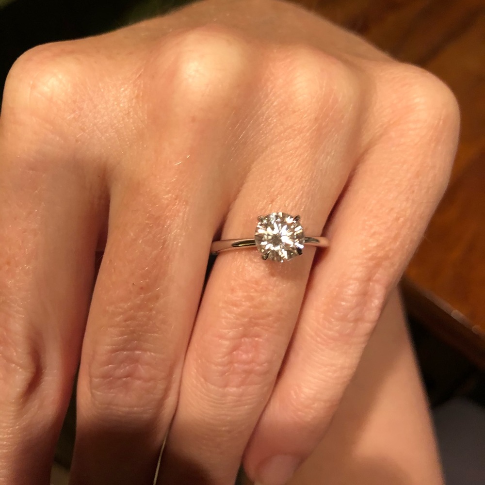 3ct D, VVS1 Moissanite Solitare Ring - Picture 6 of 6